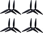 10-Inch Glass Fiber Nylon Propellers, 3-Blade Props for Cinelifter FPV Drones, Black (4 pcs - 2 CW, 2 CCW)