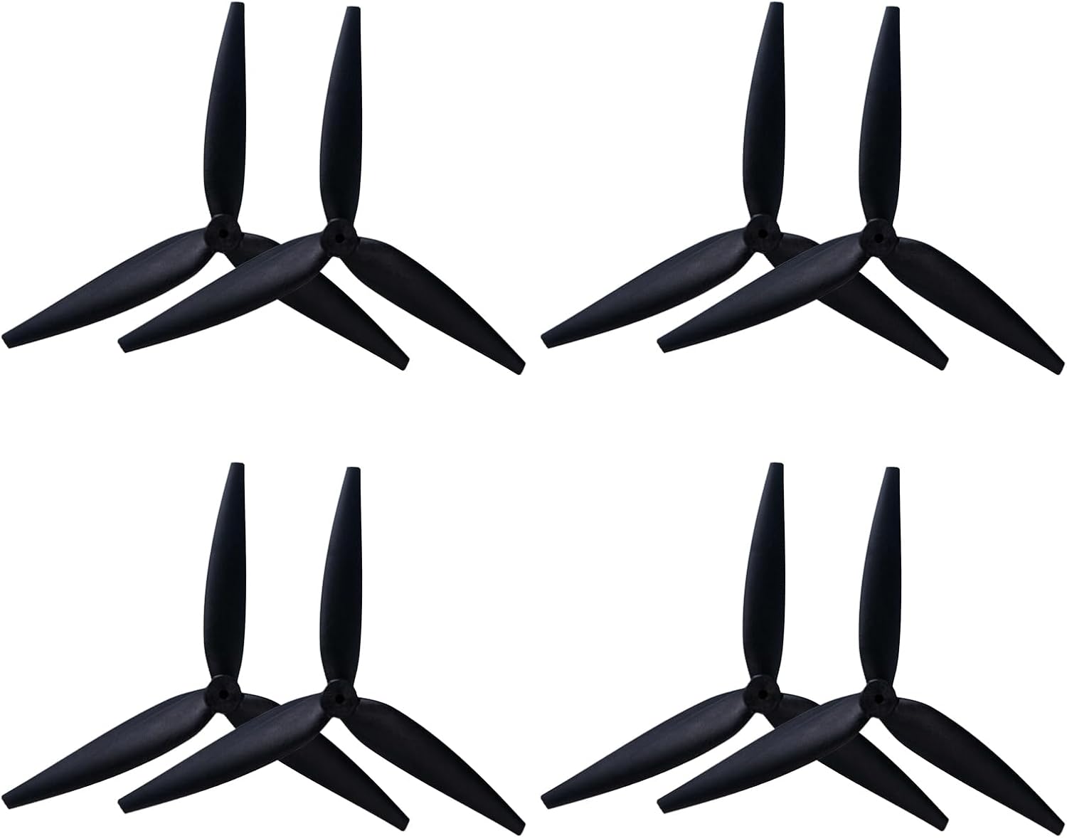 10-Inch Glass Fiber Nylon Propellers, 3-Blade Props for Cinelifter FPV Drones, Black (4 pcs - 2 CW, 2 CCW)