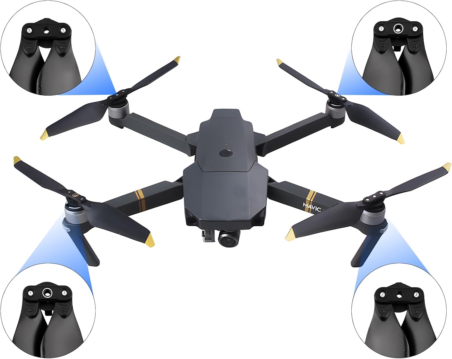 Propellers for DJI Mavic Pro/Mavic Pro Platinum Replacement Drone Accessories Prop Blades Spare Propeller Quick-Release Low Noise Wings 8 Pack