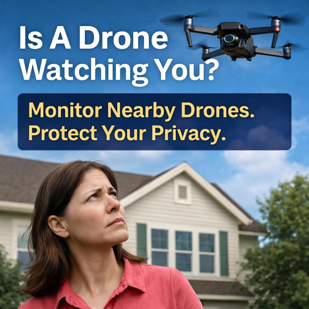 Police Drone Detection & Tracking Kit Handheld Drone Detection Kit- Compact Remote ID Receiver for iOS & Android