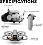 Drone Skin Compatible with DJI Avata 2 Bundle (2024) - Frost Marble - Premium 3M Vinyl Protective Wrap Decal Cover - Easy to Apply | Crafted in The USA by MightySkins