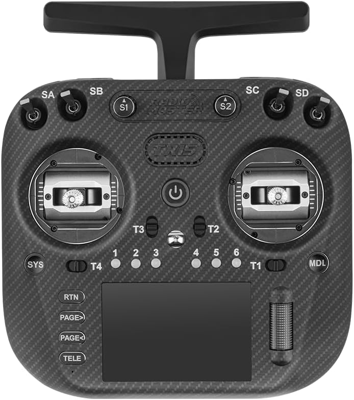 RadioMaster TX15 Max V5.0 ELRS 16CH 2.4G Hall Gimbals ExpressLRS Support OPENTX and EDGETX Remote Control Transmitter for RC Drone Mode 2 (TX15 Max Black)