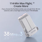 DJI Mini 3 Fly More Combo (DJI RC), Drones with Camera for Adults 4K, 3 Batteries for 114-min Flight Time, Vertical Shooting, 32800ft (10km) Video Transmission, Lightweight Mini Drone for Beginners