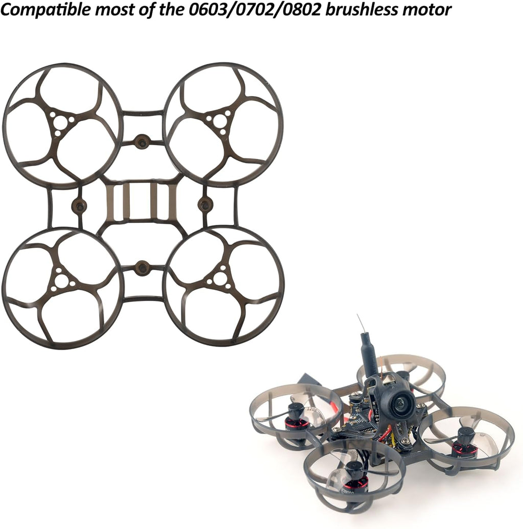 Happymodel Mobula6 2024 Drone Frame 65mm Wheelbase, Ultra Lighter 65mm Brushless Tiny Whoop Frame Durable, Compatible with 0603/0702/0802 Brushless Motor (1PCS)