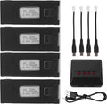 3.7V 1800mAh Li-po Batteries(4PCS) with 4-in-1 Charger for E88 E88PRO E88MAX E525 E99 E99PRO P1 P5PRO K3 S1 P8 RC Drone