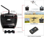 HTLNUZD Radiolink AT9S Pro 2.4G Radio Controller Transmitter 10/12 Channels DSSS & FHSS Communication with R9DS Receiver, for RC FPV Racing Drone Truck Car Boat (Golden-Radiolink AT9S Pro)