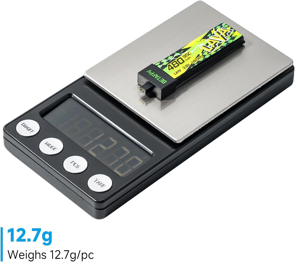 BETAFPV 4pcs Lava II 1S 480mAh Battery 3.8V 95C LiHV Battery with BT2.0 Connector Compatible with 1-2S Tiny Whoop Drone Quadcopter Like Air75, Meteor75 Pro, Cetus Pro, Cetus X Brushless Drones
