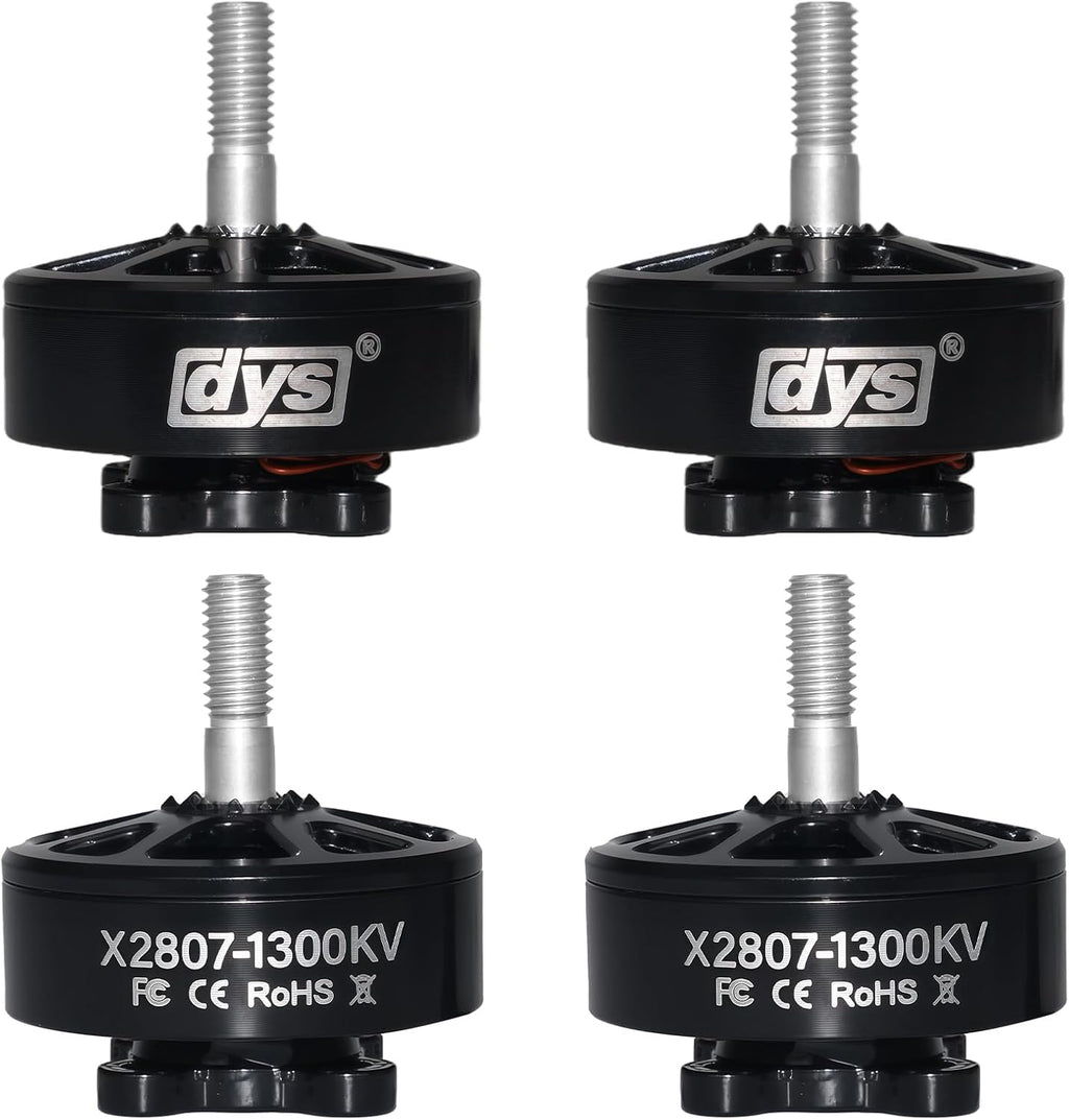 DYS 4pcs X2807 1300KV 1700KV FPV Brushless Motor,6S Drone Motor for 7,8Inch FPV Drone Frame Racing Quadcopter Motor Multirotor Drone Motors (X2807 1300KV 4PCS)