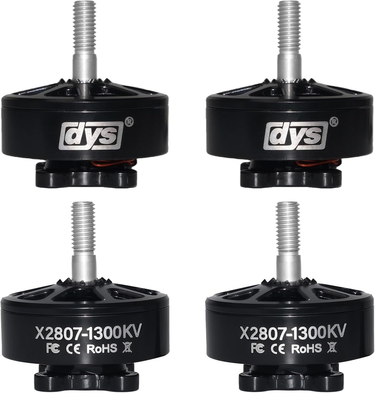 DYS 4pcs X2807 1300KV 1700KV FPV Brushless Motor,6S Drone Motor for 7,8Inch FPV Drone Frame Racing Quadcopter Motor Multirotor Drone Motors (X2807 1300KV 4PCS)