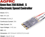 AGFRC 20A ESC Brushless DSHOT600 BLHeli_S 2-4S Lipos Electronic Speed Controller for FPV QAV Drone Multirotor Quadcopter (XR-20A)