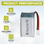 sea jump 2PCS 3.7V 800mAh 25C Lipo Battery with Molex Plug and USB Charging Cable Compatible with WLtoys SYMA Most Drone, Quadcopters, Aerial Drones, Gliders, Robot Batteries