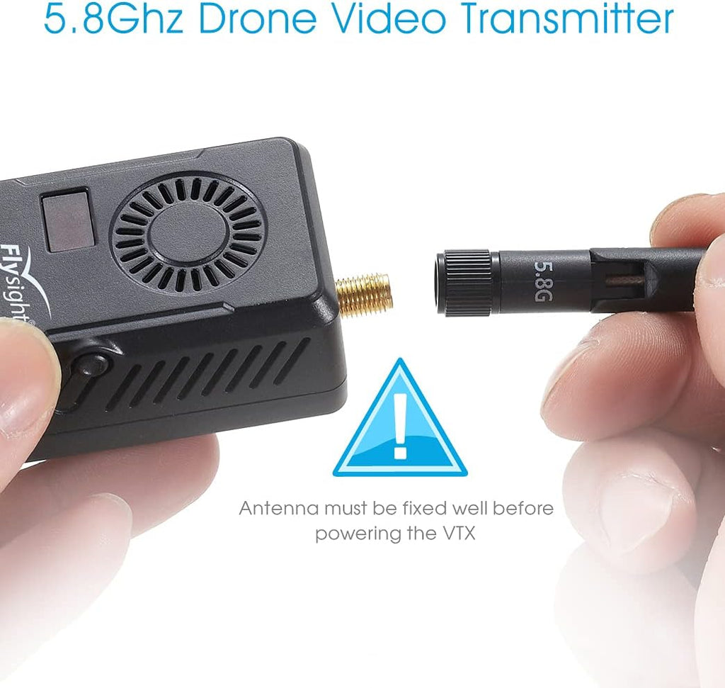 Black Mamba 5.8Ghz FPV Video Transmitter 40CH Wireless Audio Video FPV Vtx Transmitter for RC Drone MultiTotor Quadcopter (SMA ANT 6-28V,NOT for Gopro)
