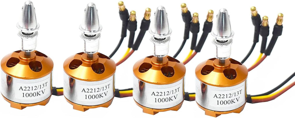 A2212 1000KV Brushless Motors 13T High Power Brushless Outrunner Motor for RC Aircraft Multi-Copter Quadcopter Drone(4PCS)