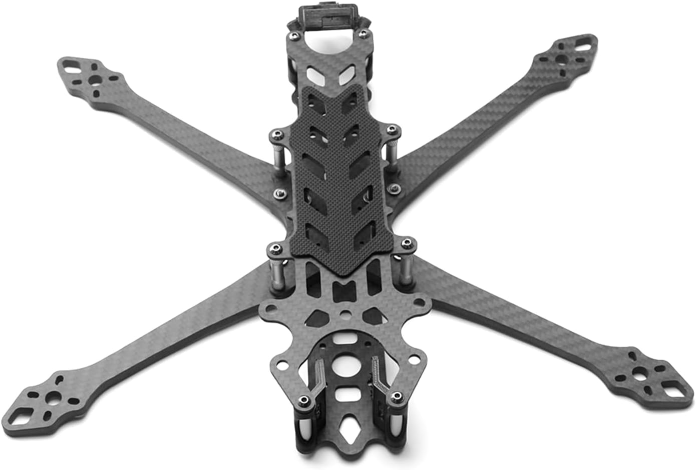 HUIOP Freestyle Frame Kit, 7 inch 295mm FPV Carbon Fiber Freestyle Frame Kit Wheelbase 295mm Arm 5.0mm Suitable for Long Range Drone