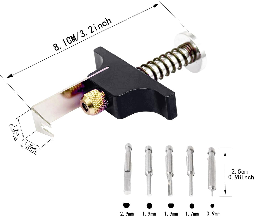 Propeller Puller Aluminum Alloy Removal Tool Props Remover£¬ with Replacement Ejector Pins for RC FPV Drone BetaFPV Air65 75 (Black)