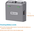 Two Way Charging Hub for DJI Mini 4K,2,2 SE,Mini SE Drone Battery,Check Two Batteries Level,Charging in Sequence Accessories