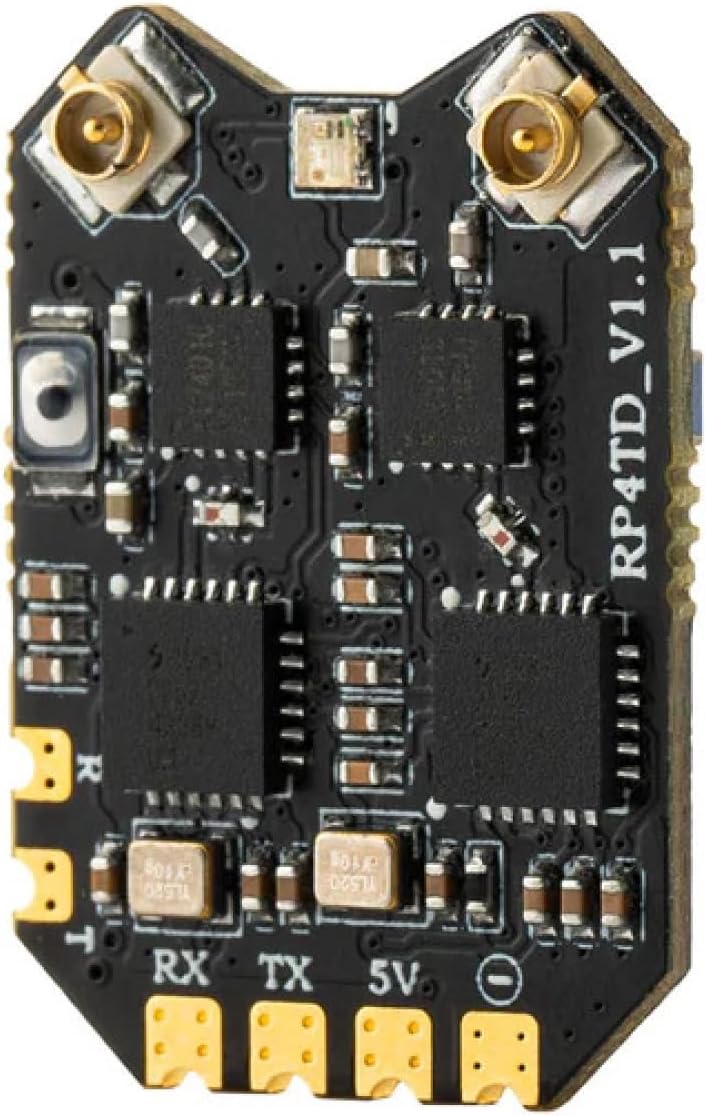 RadioMaster RP4TD ELRS Diversity FPV Receiver - 2.4ghz ExpressLRS Nano Receiver Drone RX Module with 65mm UFL T Antenna for FPV Drone Tiny Whoop Fixed-wing RC Plane by Speedybee
