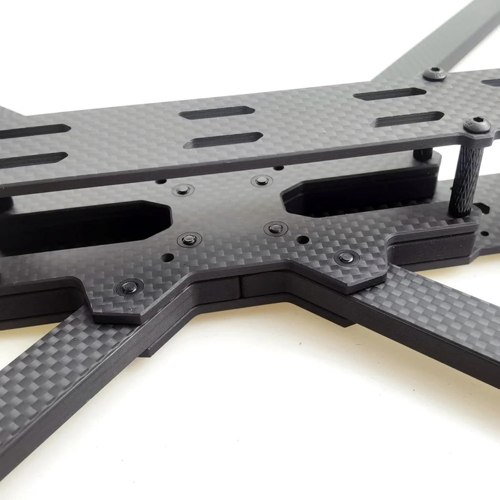 JeeFly XL10 V6 10inch FPV Racing Drone Frame Kit Carbon Fiber Quadcopter Frame 420mm True-X Design 7mm Arms Compatible with O3, GoPro, for Long Range Freestyle