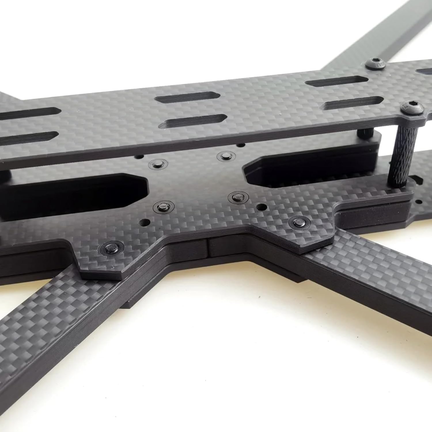 JeeFly XL10 V6 10inch FPV Racing Drone Frame Kit Carbon Fiber Quadcopter Frame 420mm True-X Design 7mm Arms Compatible with O3, GoPro, for Long Range Freestyle