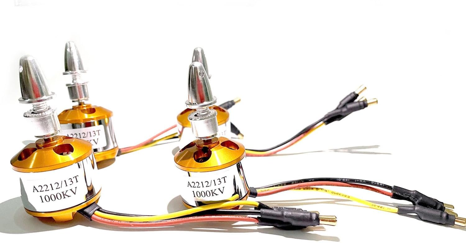 A2212 1000KV Brushless Motors 13T High Power Brushless Outrunner Motor for RC Aircraft Multi-Copter Quadcopter Drone(4PCS)