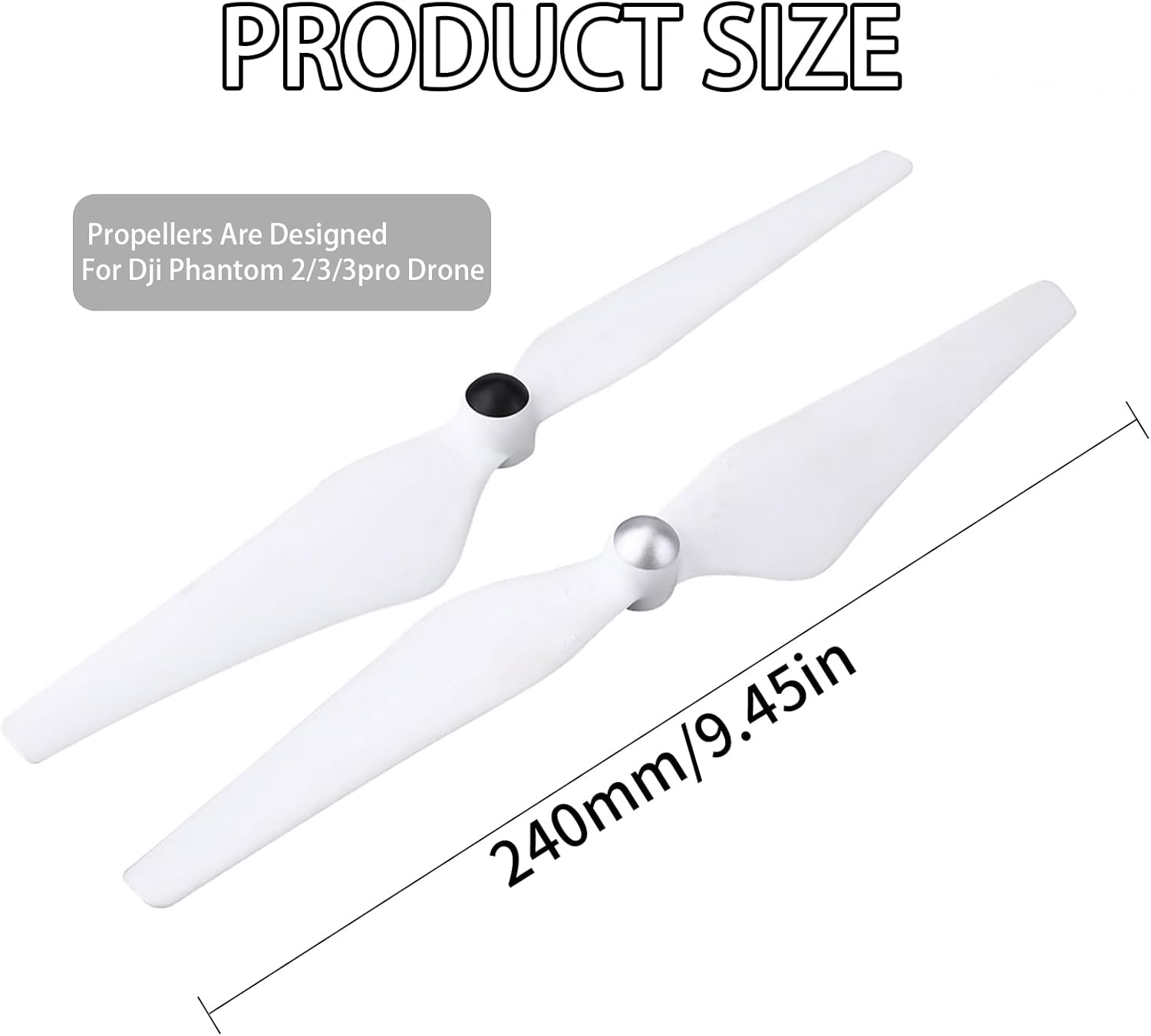 4 Pairs Replacement 9450 Self-Tightening £¨CW/CCW £© Propellers £¬ for DJI Phantom 2, 3 Professional, Advanced Series?,Low Noise Propeller, Replacement Parts for Drone Blades