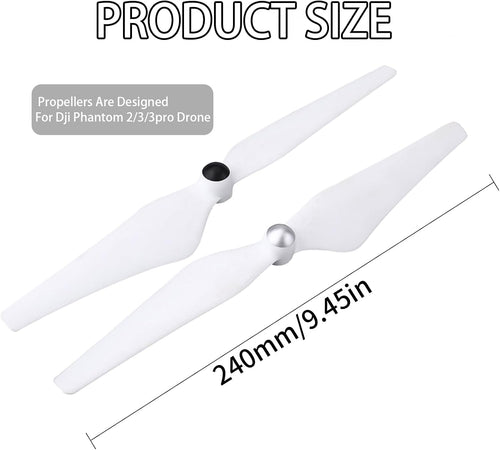 4 Pairs Replacement 9450 Self-Tightening £¨CW/CCW £© Propellers £¬ for DJI Phantom 2, 3 Professional, Advanced Series?,Low Noise Propeller, Replacement Parts for Drone Blades