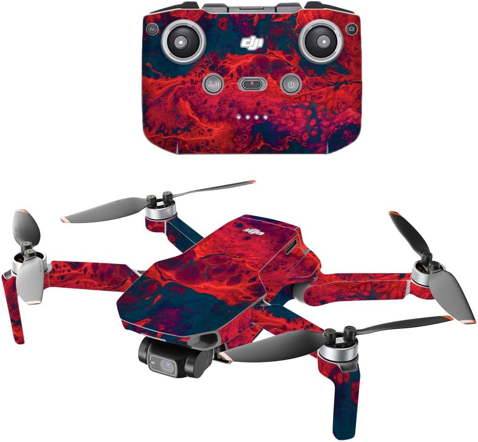 Mighty Skins Compatible with DJI Mini 2 Portable Drone - Fiery Flow | Protective, Durable, and Unique Vinyl Decal wrap Cover | Easy to Apply, Remove, and Change Styles | Made in The USA