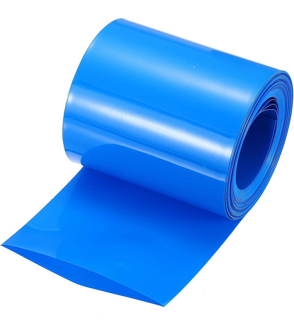 MECCANIXITY Battery Wrap PVC Heat Shrink Tubing 55mm Dia 85mm Flat 33 Feet(10meters) Blue Good Insulation for Battery Pack