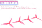 20PCS Drone Props Propeller Gemfan Hurricane 51477 Smooth FPV Racing Props 5.1inch 3-Paddle Propeller CW CCW Props with 5mm Mounting Hole for 2206-2407 Motor for FPV Racing Drone
