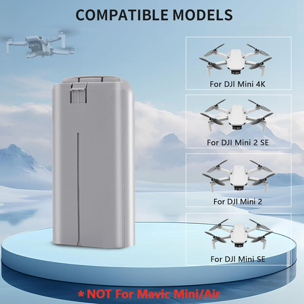 Intelligent Flight Battery Compatible with DJI Mini 4K, Mini 2,MiniSE,Mini2 SE Upgraded Drone Battery Replacement Parts 2400mah Up to 31 Minutes of Flying Time