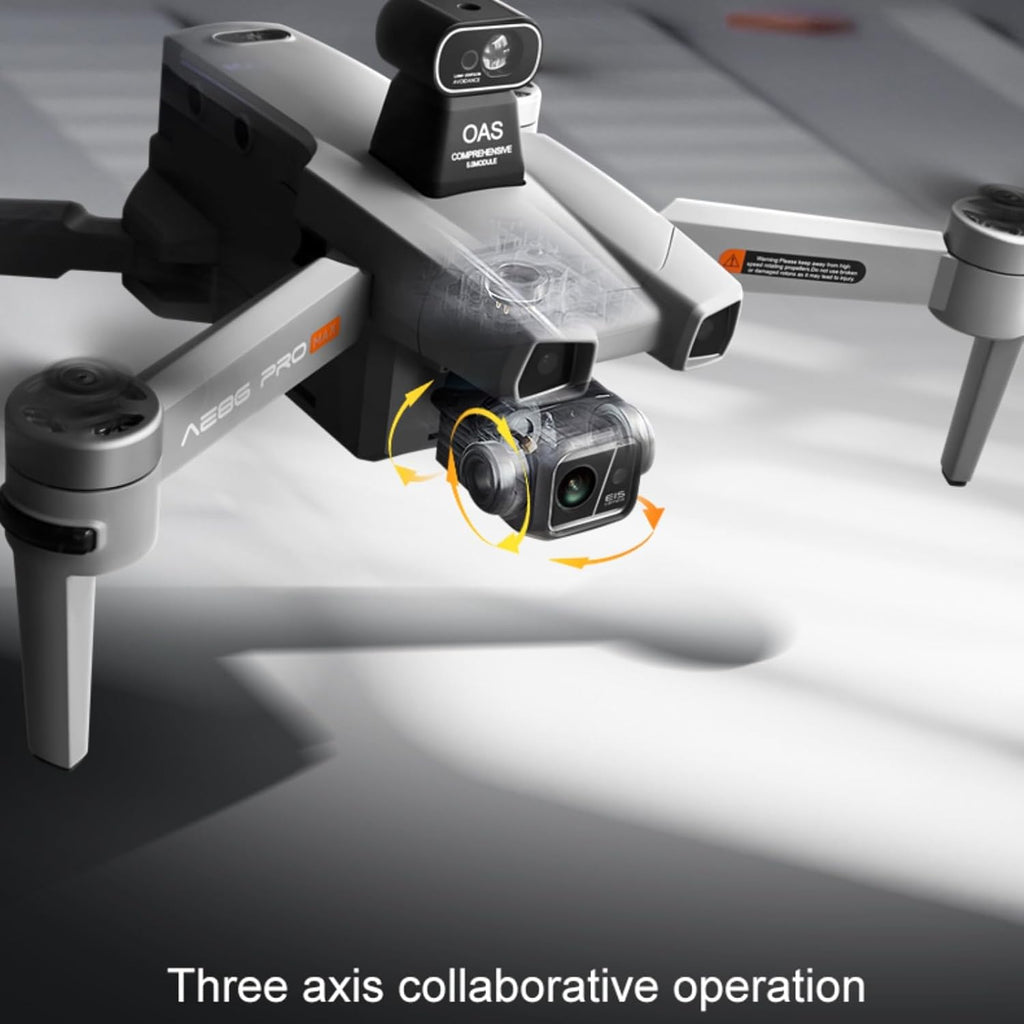 Camera Drone for Adults with 8K Photo & 4K UHD Video with 3-Axis Gimbal, 360¡ã Obstacle Avoidance, 500g One-Click Airdrop, 7.2-inch Touch Screen Controller (Tablet Function),GPS Auto Return (Grey) 3 Batteries + 64GB TF Card Bundle)