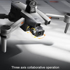 Camera Drone for Adults with 8K Photo & 4K UHD Video with 3-Axis Gimbal, 360¡ã Obstacle Avoidance, 500g One-Click Airdrop, 7.2-inch Touch Screen Controller (Tablet Function),GPS Auto Return (Grey) 3 Batteries + 64GB TF Card Bundle)