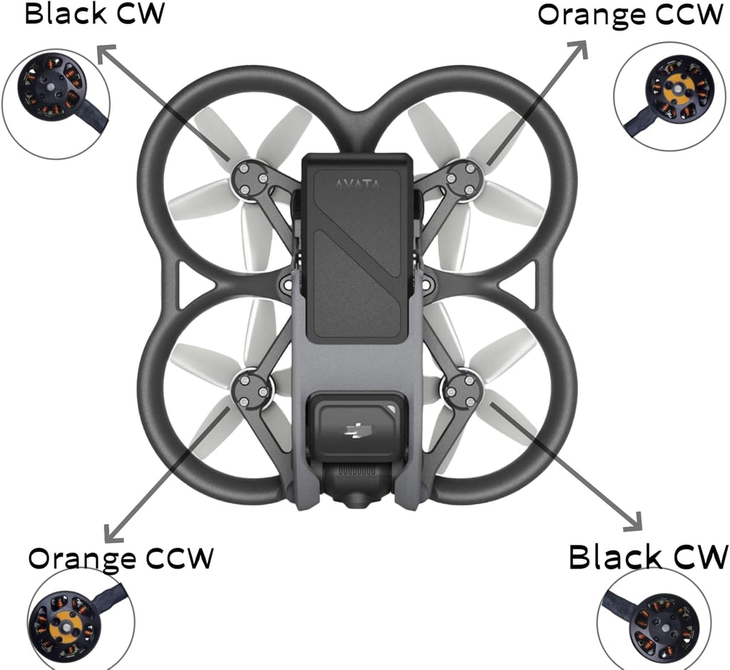Avata Drone Motor Brushless Motor Repair Part Compatible with DJI Avata 1 Drone (CCW Motor/Orange)