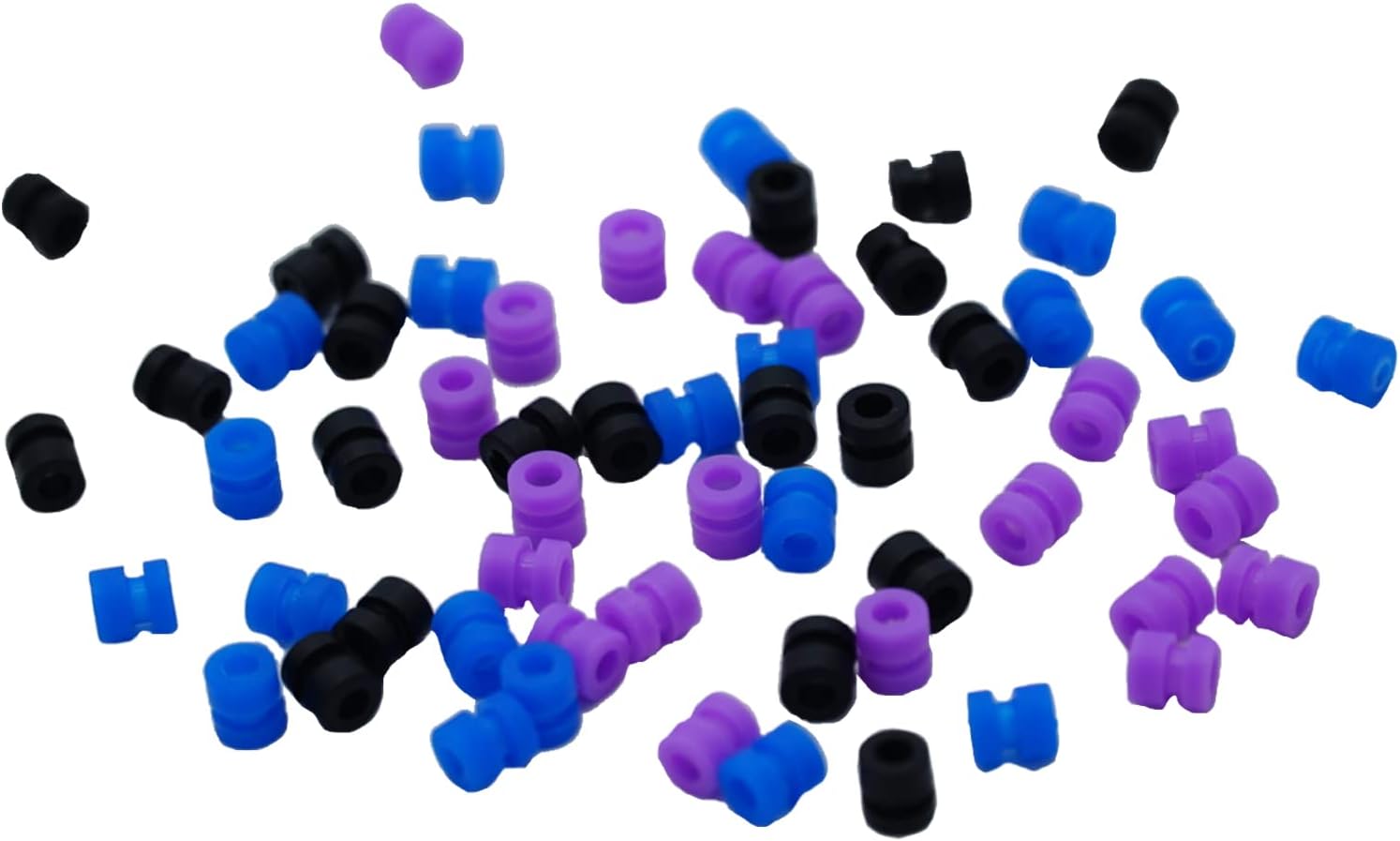 Stretchy Soft RC M3 Rubber Damper Balls Anti-Vibration Washer Damping Spacer for F4 F7 FPV Racing Flight Controllers Drone Accessories (60pcs) (Mix Color)