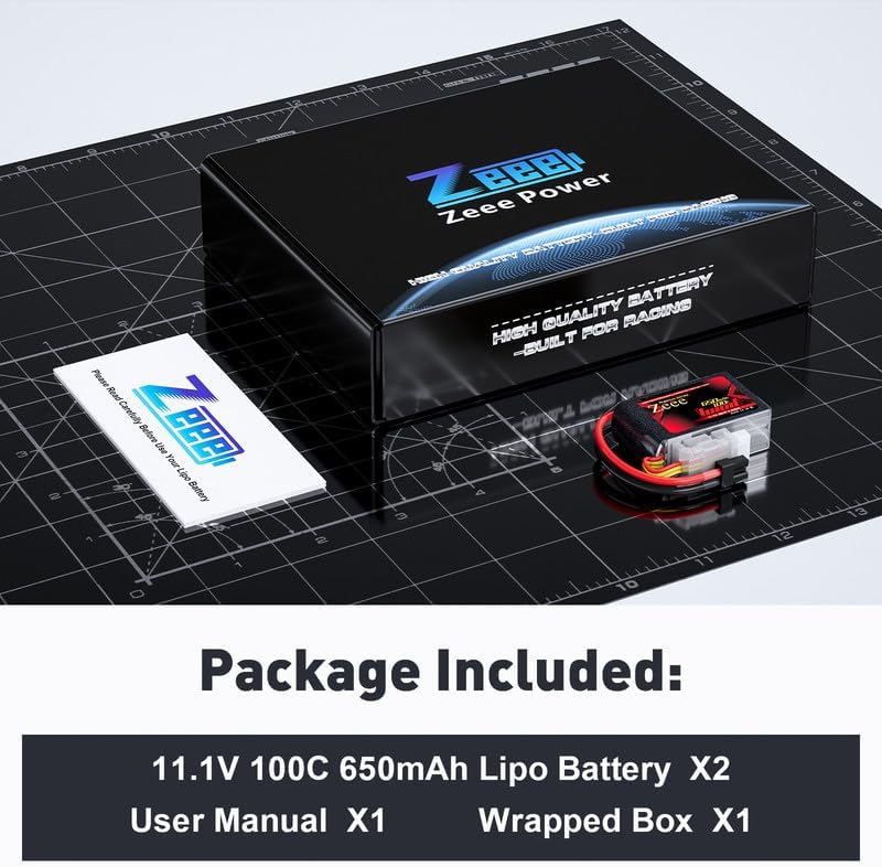 Zeee Premium Series 3S Lipo Battery 650mAh 11.1V 100C with XT30 Plug for FPV Racing Drone Quadcopter Helicopter Airplane RC Boat RC Car RC Models(2 Pack)
