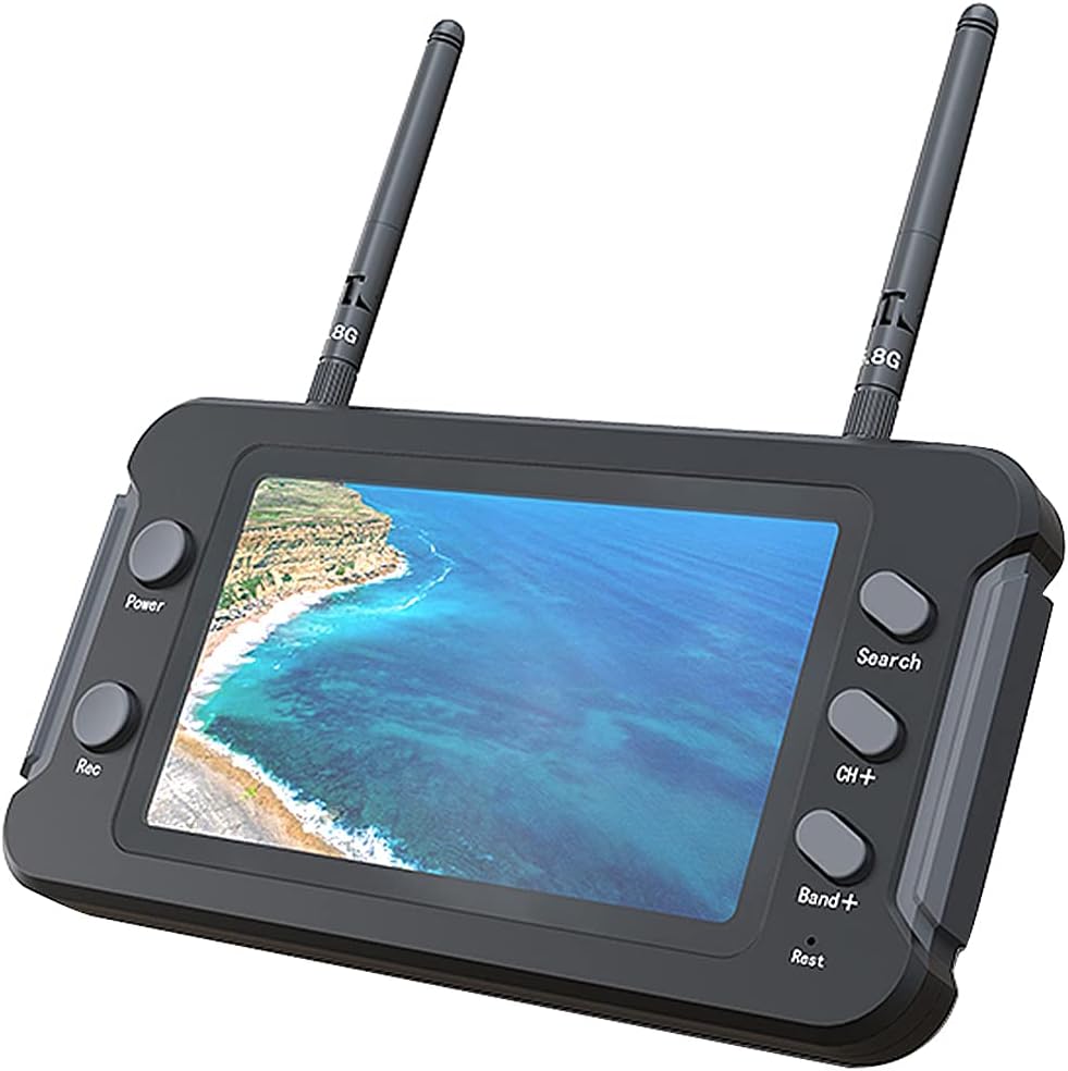 SoloGood FPV Monitor 4.3inch with DVR 5.8Ghz 40CH 800 x 480 IPS Drone Receiver Monitor for FPV Drone RC Cars