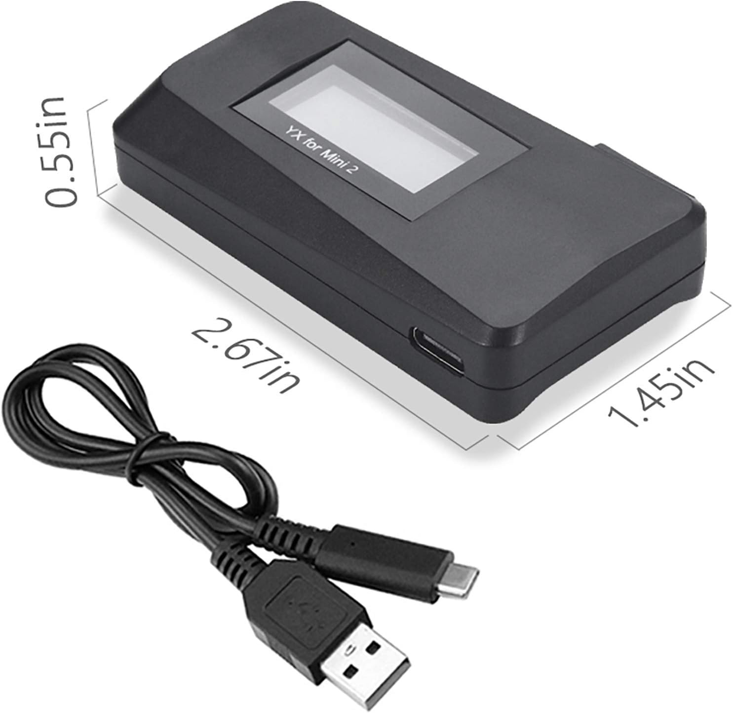 Hanatora USB Battery Charger with Quick Charge 3.0 for DJI Mini 4K/2/Mini SE/2 SE Drone,Indicator Display Raqid Charging Hub Accessories,Check Battery Level