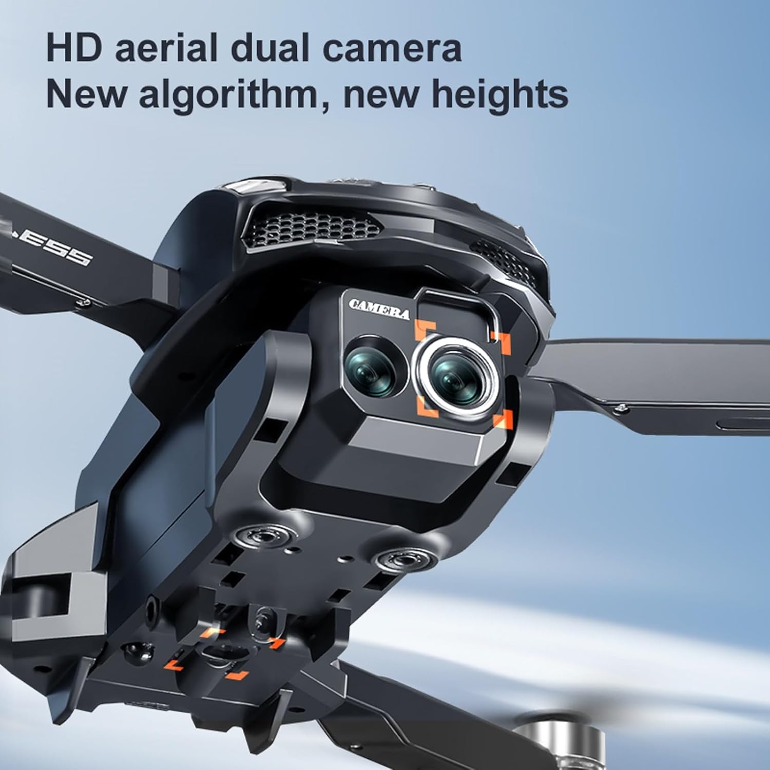 S168 Drone with Screen Controller, Brushless Motor, Altitude Hold, One Key Take Off/Landing, Active Obstacle Avoidance, Black Carrying Case, Two-batteries.