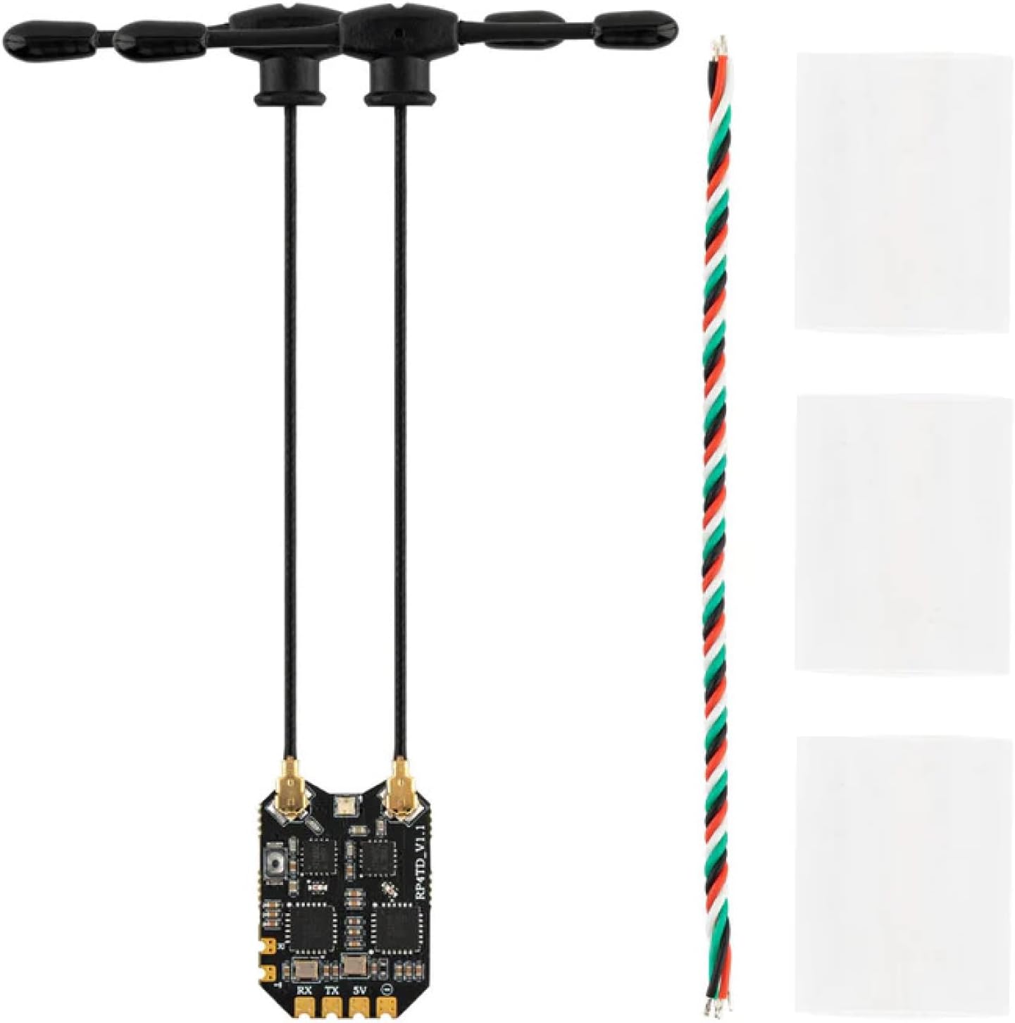 RadioMaster RP4TD ELRS Diversity FPV Receiver - 2.4ghz ExpressLRS Nano Receiver Drone RX Module with 65mm UFL T Antenna for FPV Drone Tiny Whoop Fixed-wing RC Plane by Speedybee