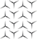 16pcs Fpv Drone Props Propeller: HQProp Ethix S5 Light Grey 5x4x3 Tri-Blade 5 Inch Props for 4S 6S FPV Freestyle Racing,8xCW 8xCCW