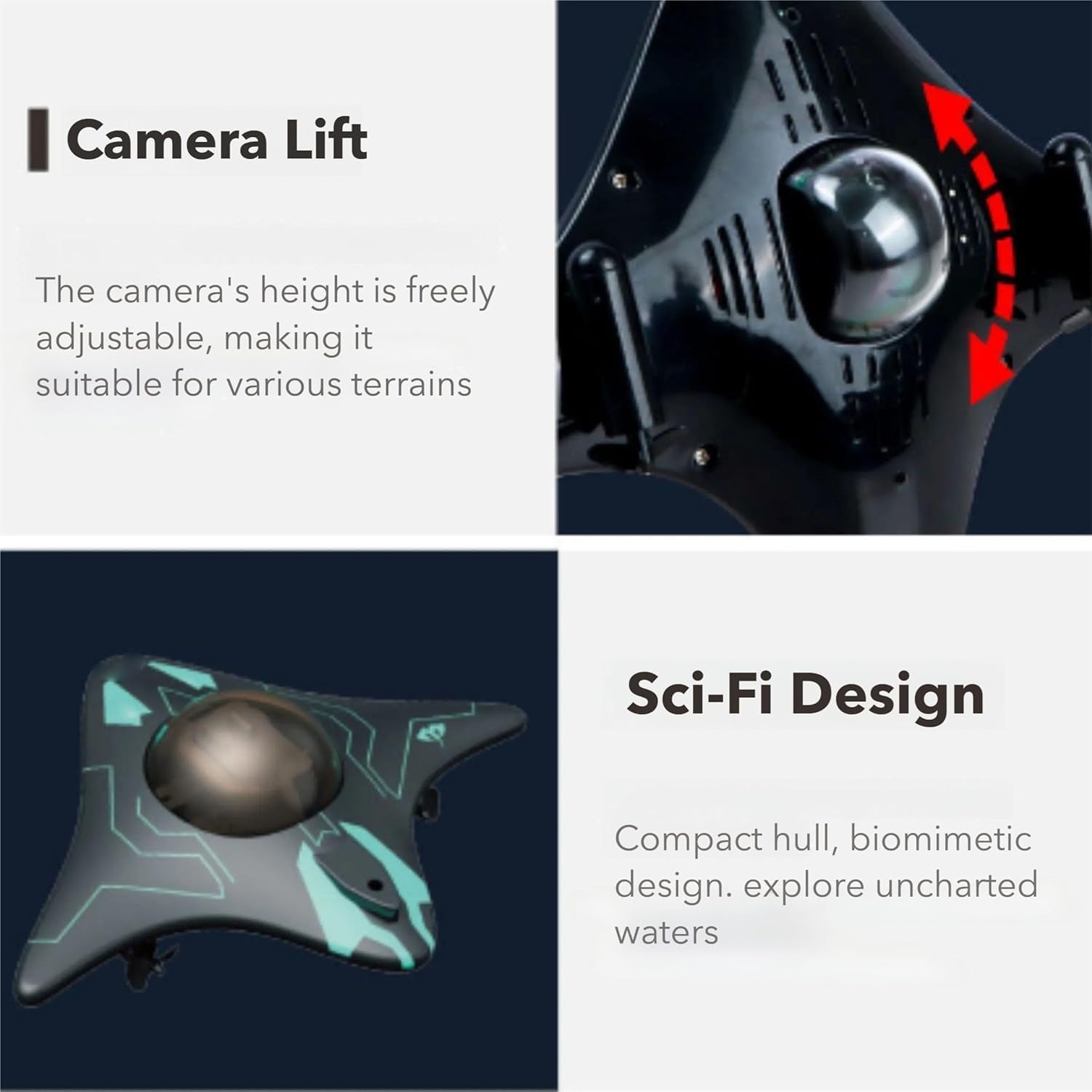 Aquavision Underwater Drone 2026, Bionic Design/Focusing On Correction/Wireless Connectivity, Smart App Control, Real-Time Image Transmission, Suitable For Underwater Exploration