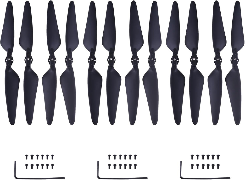 3 SET/12PCS Foldable Propeller for F11GIM SJRC F11 DE22 4K Pro F11 Pro and F24 Pro F35 Aircraft Blade Aerial Photography Brushless Drone Accessories