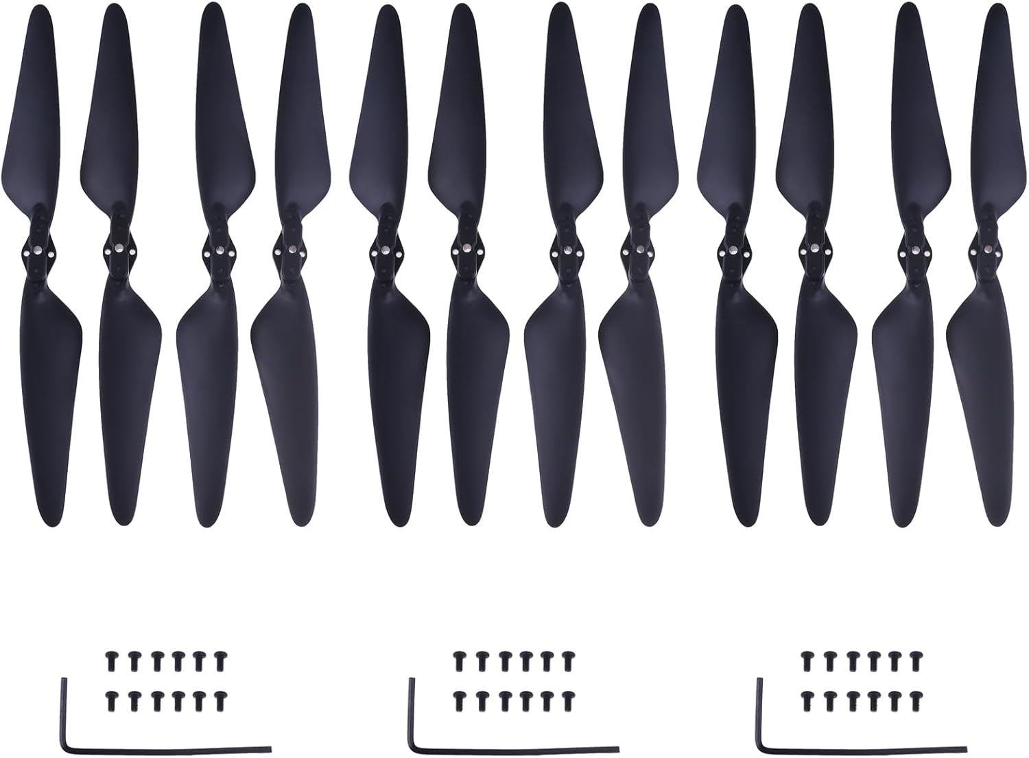 3 SET/12PCS Foldable Propeller for F11GIM SJRC F11 DE22 4K Pro F11 Pro and F24 Pro F35 Aircraft Blade Aerial Photography Brushless Drone Accessories
