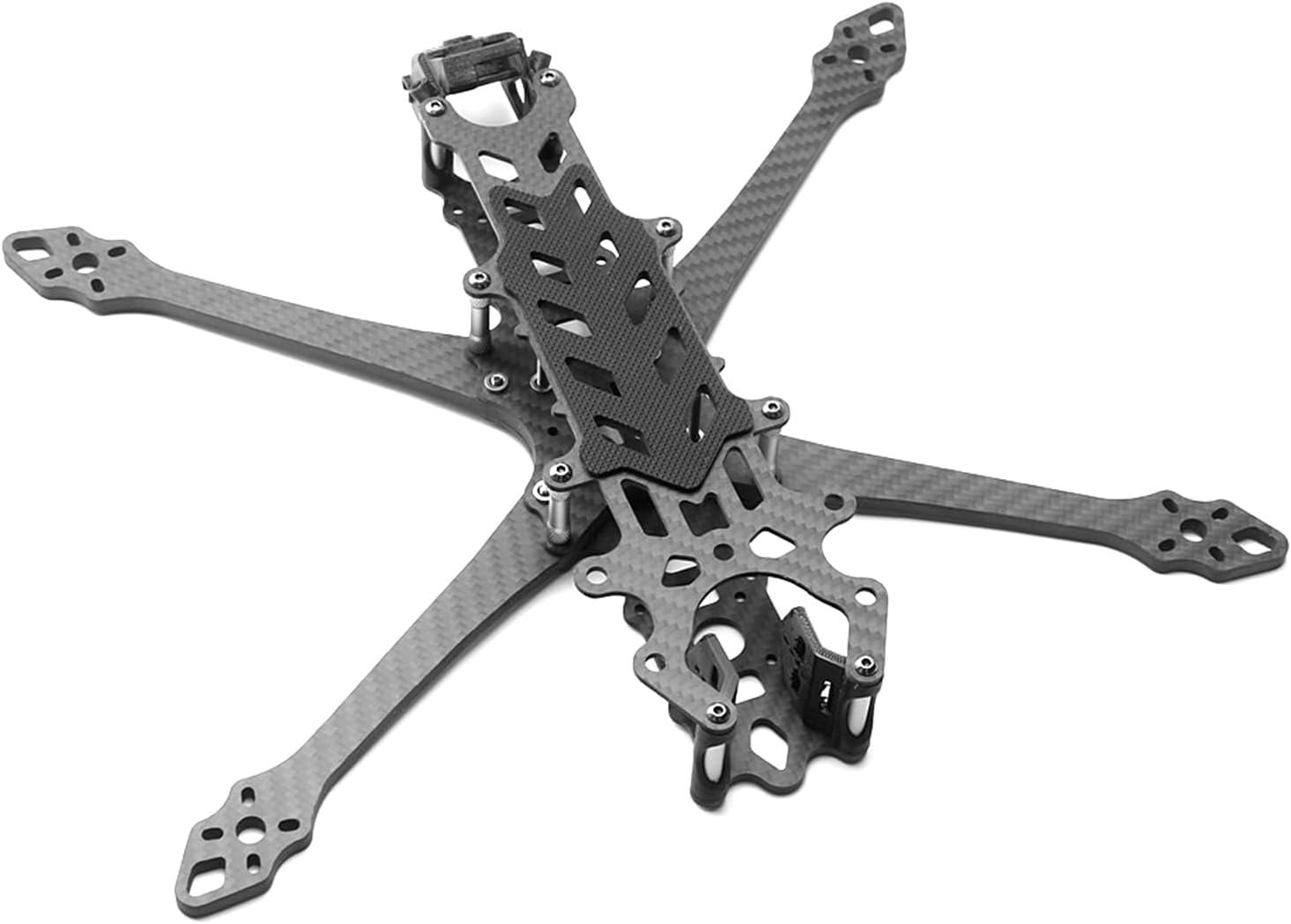 HUIOP Freestyle Frame Kit, 7 inch 295mm FPV Carbon Fiber Freestyle Frame Kit Wheelbase 295mm Arm 5.0mm Suitable for Long Range Drone