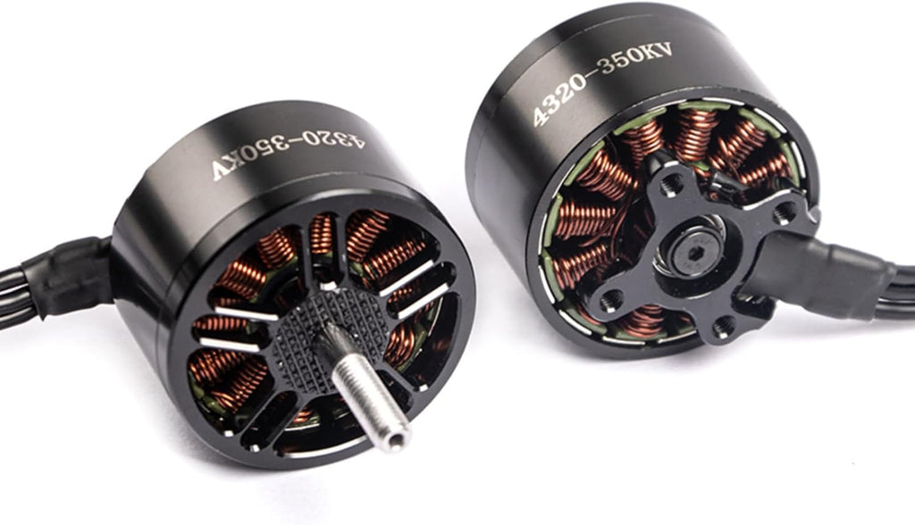 4320 350KV Brushless Motor for 13 Inch FPV Drone, CW Thread, High Torque Long Range Motor for Cinematic & Payload Drones, Compatible with 6S-12S, 19mm Mounting (4pcs)