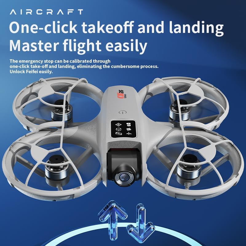 Drone with Camera for Adult Beginners, Brushless Motor, One Key Take Off/Land, Optical Flow Positioning Gesture Photo Video RC Quadcopter with Body Light 2 Battery CZ26 Drones Gift for Adults Beginner