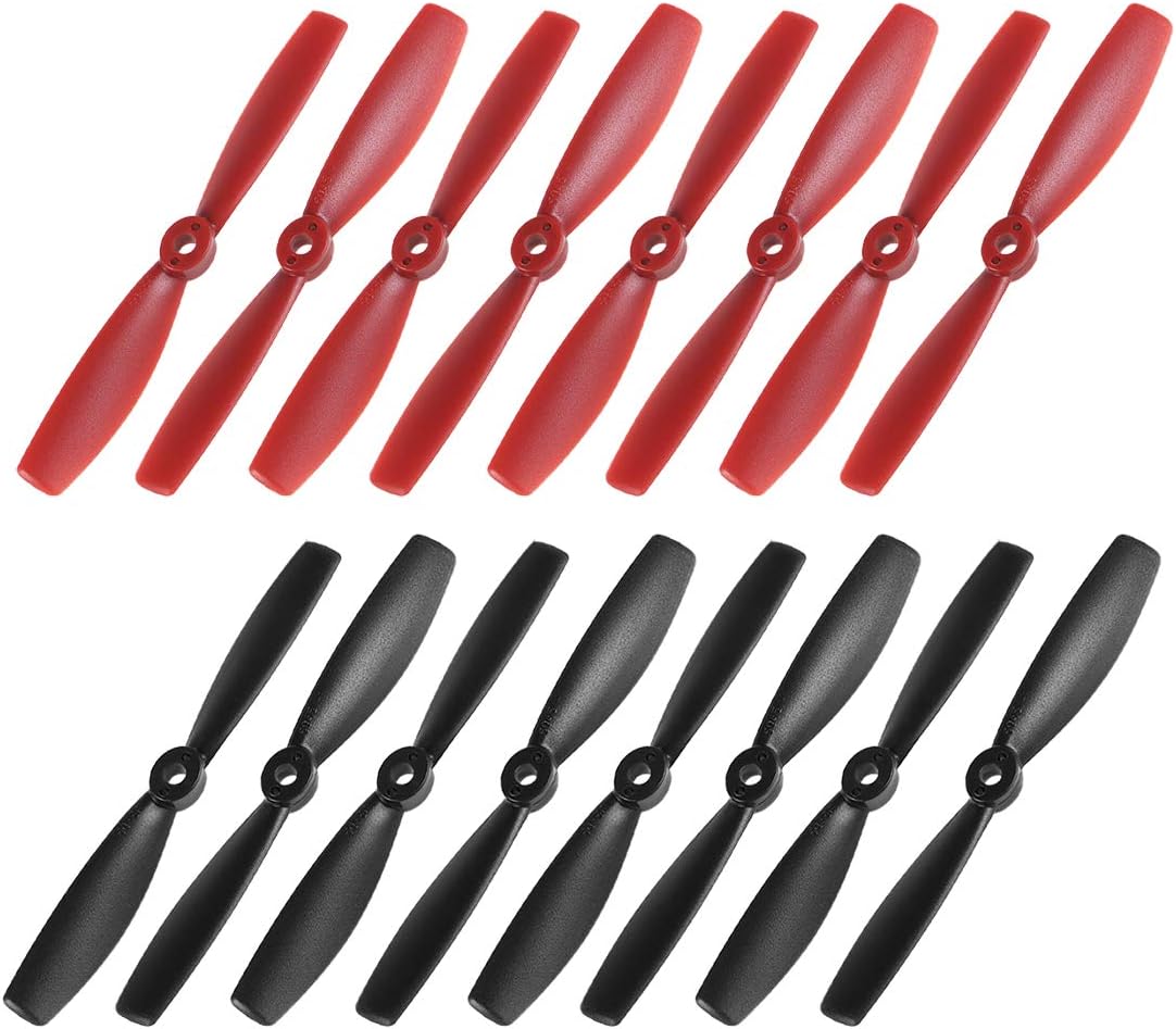 uxcell Bullnose Propellers 5045 5x4.5 Inch CW CCW 2-Vane for RC Quadcopter Hexacopter Multirotor, Black Red 8 Pairs