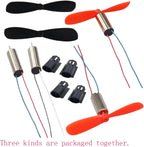 Drone Propeller, 16 Pieces of Propeller Props, 4 Pieces of 716 Hollow Cup Motors and 4 Pieces of Motor Covers, which are Used for Spare Parts of Propeller Hollow Cup Motors of Four-axis Aircraft.