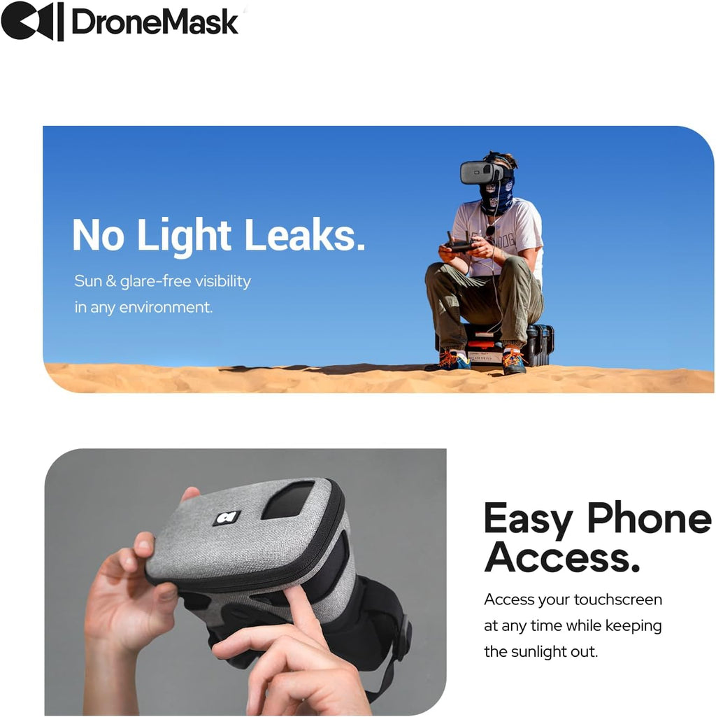 DroneMask 2 | FPV Goggles for All Camera Drones | Unibody Lens | HD FPV Goggles | Compatible Versatile Skyview FPV Drone Goggles | Clear Immersive View | All GPS Camera Drone