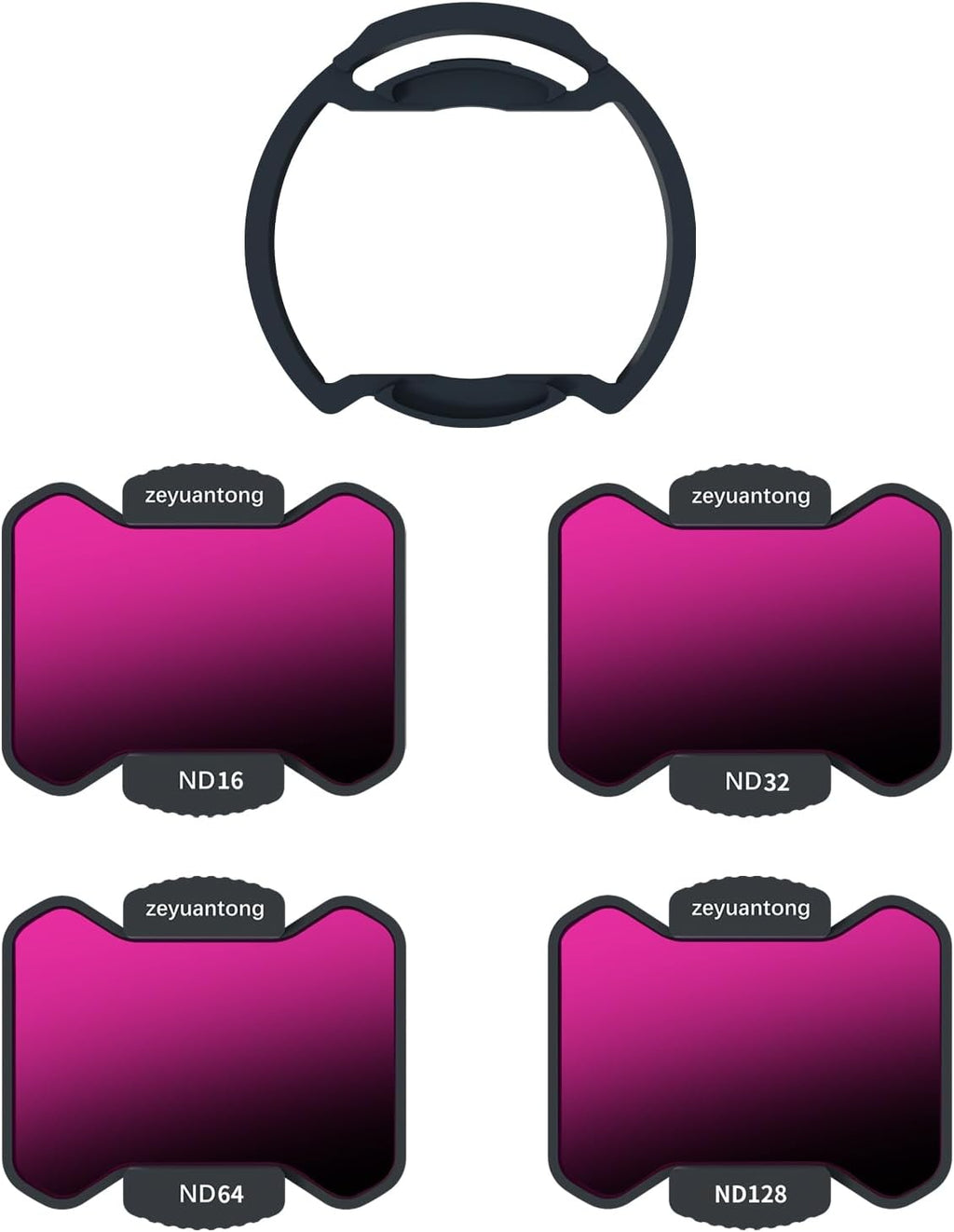 Magnetic ND Filter Kit with Magnetic Mount Adapter Compatible with DJI Avata 2,4 Pack ND16 ND32 ND64 ND128 Drone Lens Accessory Aluminum Alloy Frame